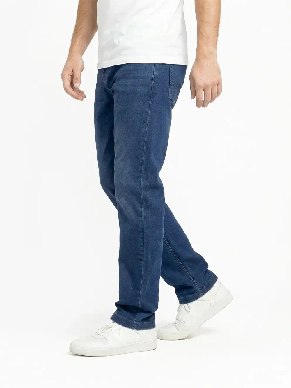 MUGSY Men’s size 34 x 29 Fultons Casual Dark Blue Relaxed Fit Stretch Jeans